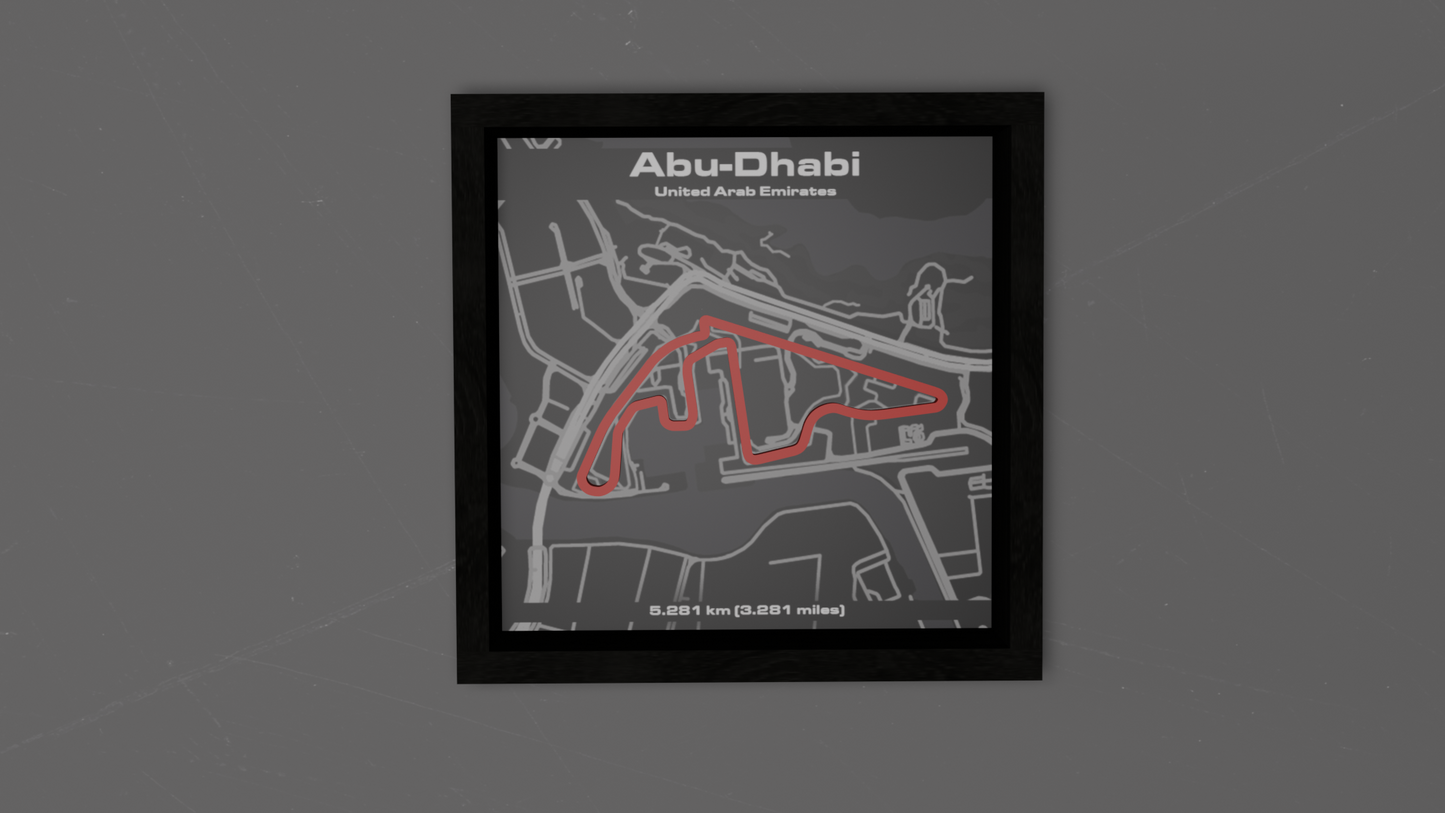 Cadre 3D facile F1 Abu Dhabi